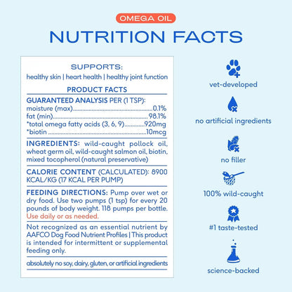 Native Pet Omega 3 Fish Oil for Dogs & Cats - Promotes Healthy Skin, Shiny Coat, & Strong Joints