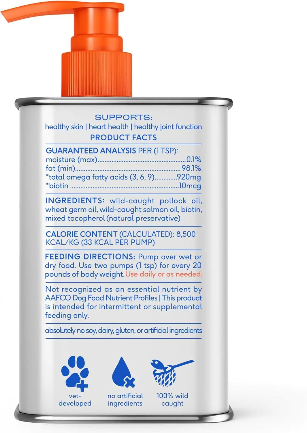Native Pet Omega 3 Fish Oil for Dogs & Cats - Promotes Healthy Skin, Shiny Coat, & Strong Joints