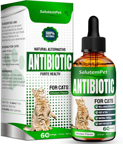 Natural Immune Support Drops for Cats, Chicken Flavor Liquid Supplement 2oz Default Title