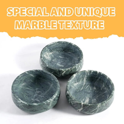 Natural Marble Dog & Cat Bowl | Weighted Non-Slip Pet Food & Water Dish