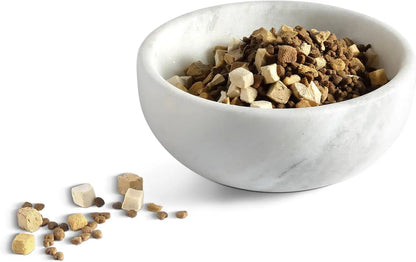 Natural Marble Dog & Cat Bowl | Weighted Non-Slip Pet Food & Water Dish Namib Fantasy M
