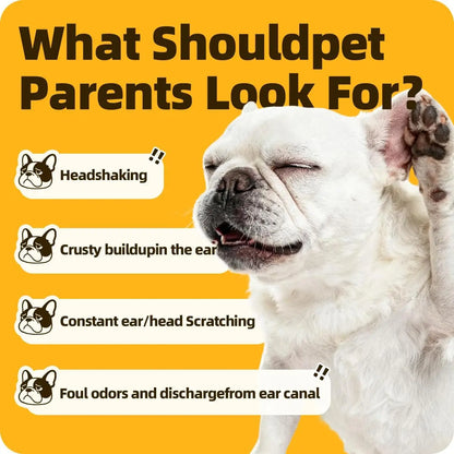 Natural Pet Ear Drops for Dogs & Cats Ear Mites & Ear Infection Care 20 ml