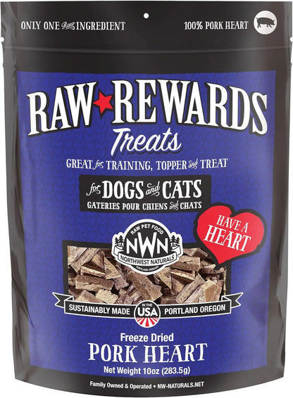 Naturals Freeze Dried Chicken & Beef Hearts- Dog & Cat Human Grade-Treats 3oz