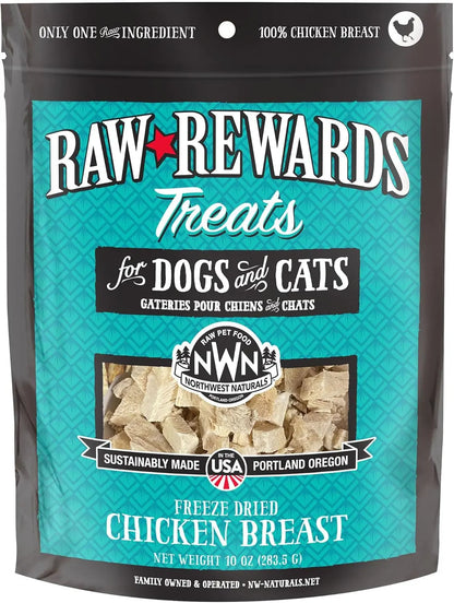 Naturals Freeze Dried Chicken & Beef Hearts- Dog & Cat Human Grade-Treats 3oz
