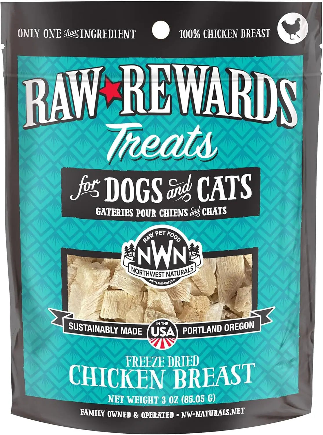 Naturals Freeze Dried Chicken & Beef Hearts- Dog & Cat Human Grade-Treats 3oz Chicken 3 Ounce (Pack Of 1)