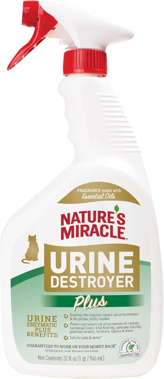 Nature’s Miracle Urine Destroyer plus Cat, 32 Ounces, Ready-To-Use 32 Fl Oz 32 Fl Oz (Pack Of 1)