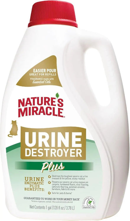 Nature’s Miracle Urine Destroyer plus Cat, 32 Ounces, Ready-To-Use 128 Fl Oz 128 Fl Oz (Pack Of 1)