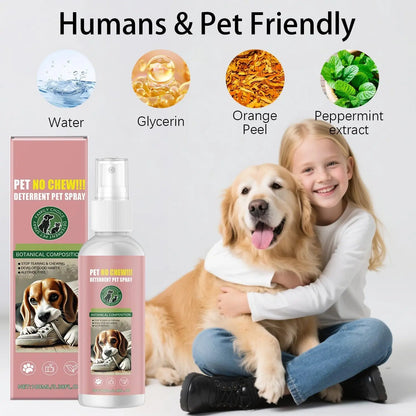 No Chew Dog Spray – Bitter Apple Deterrent to Stop Chewing on Furniture & Plants