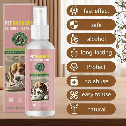 No Chew Dog Spray – Bitter Apple Deterrent to Stop Chewing on Furniture & Plants