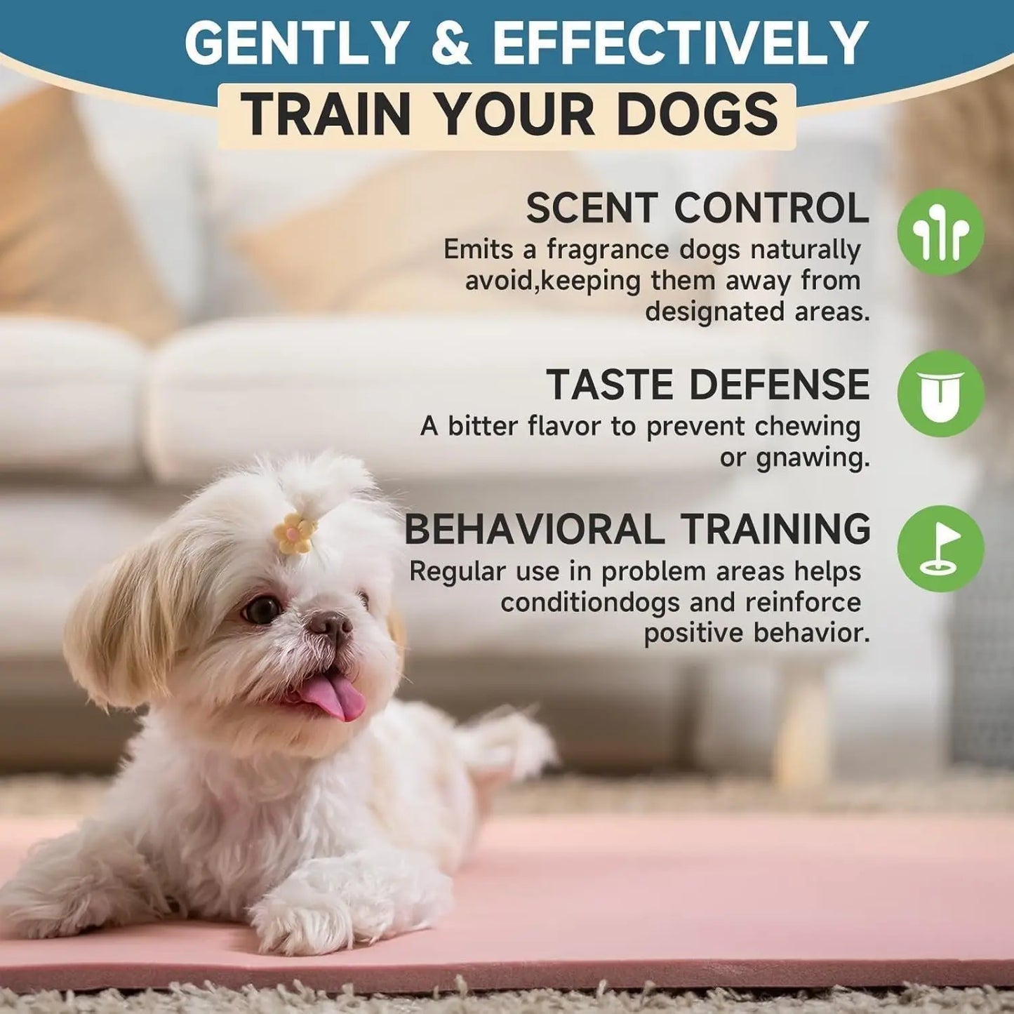 No Chew Spray for Dogs – Bitter Apple Lick Deterrent, Safe & Alcohol-Free