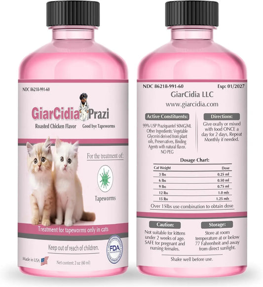 No More Tapeworms Dewormer for Cats & Kittens – 3 mL Dropper Treatment Default Title