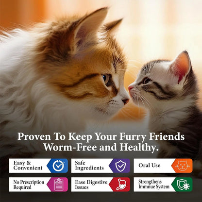 No More Tapeworms Dewormer for Cats & Kittens – 3 mL Dropper Treatment