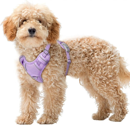 Reflective No-Pull Dog Harness, Adjustable Comfort for Training & Walking Violet Purple X-Small