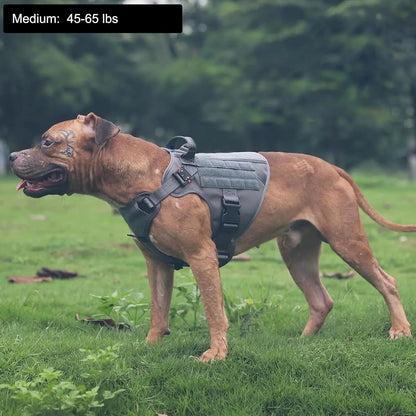 No-Pull Tactical Dog Harness with Handle –Heavy-Duty Adjustable Vest (all sizes)