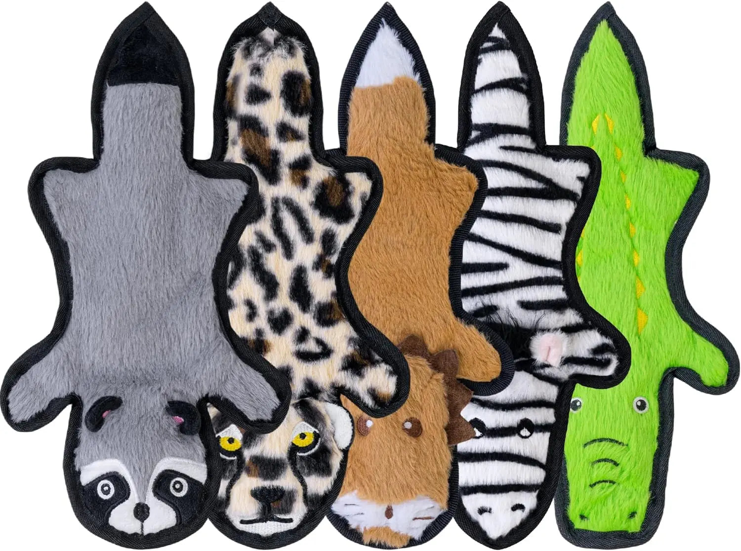 No Stuffing Dog Toy Crinkle 6-Layer Durable XS–L for Aggressive chewers 5Pack
