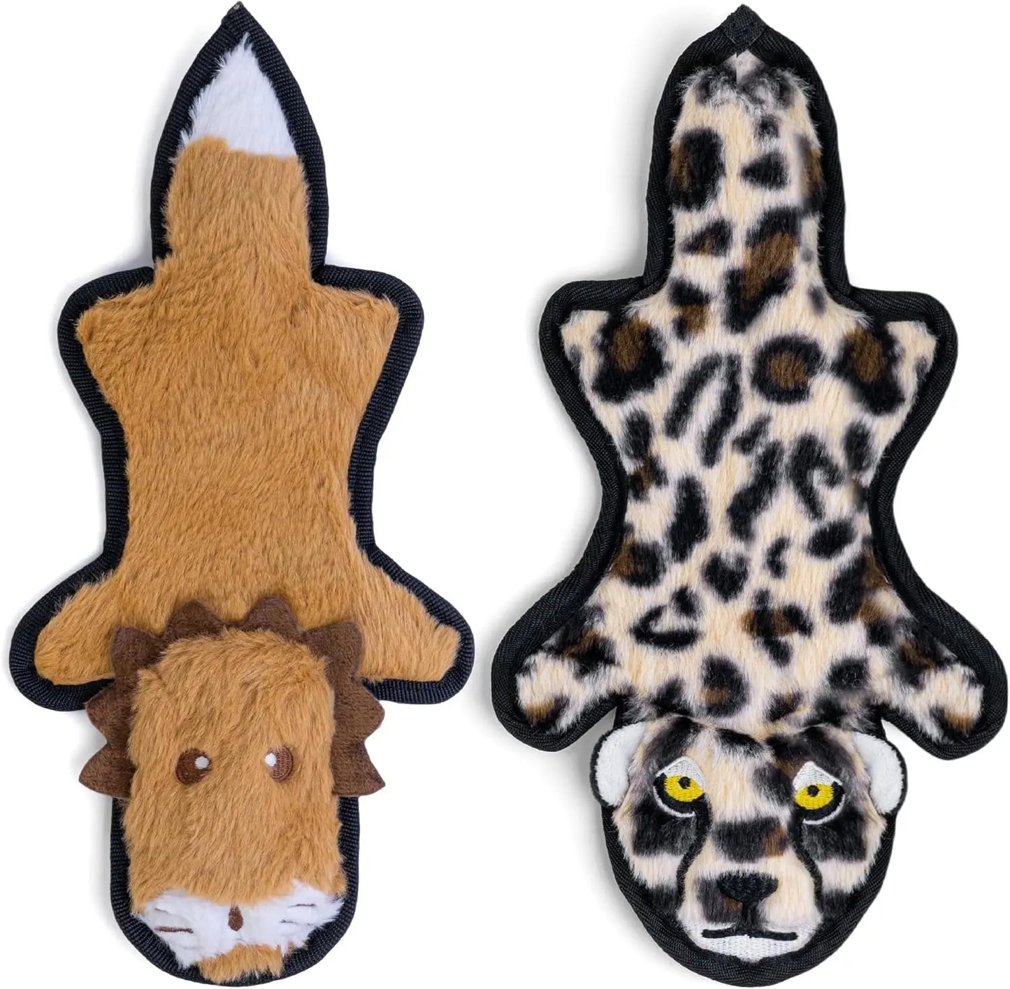 No Stuffing Dog Toy Crinkle 6-Layer Durable XS–L for Aggressive chewers 2Pack Small
