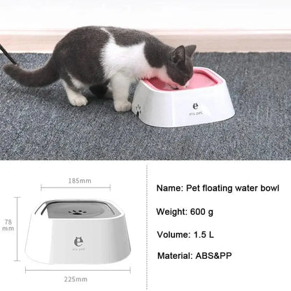 Non-Spill Dog Water Bowl with Floating Lid – Large Capacity, Anti-Skid, Keeps Pet’s Face & Floor Dry