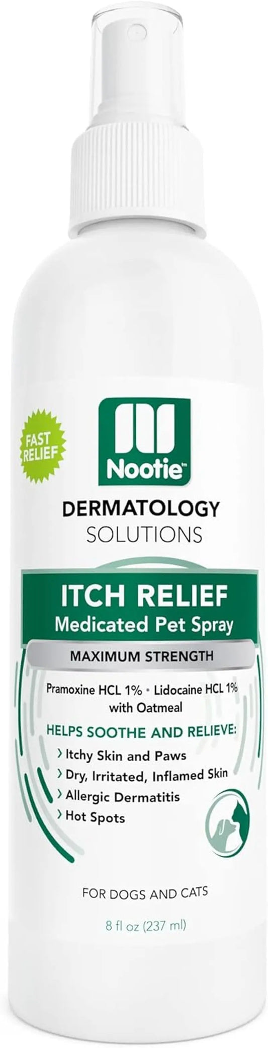 Nootie Medicated Anti-Itch Spray Dogs Cats 1% Pramoxine 1% Lidocaine 8oz Default Title