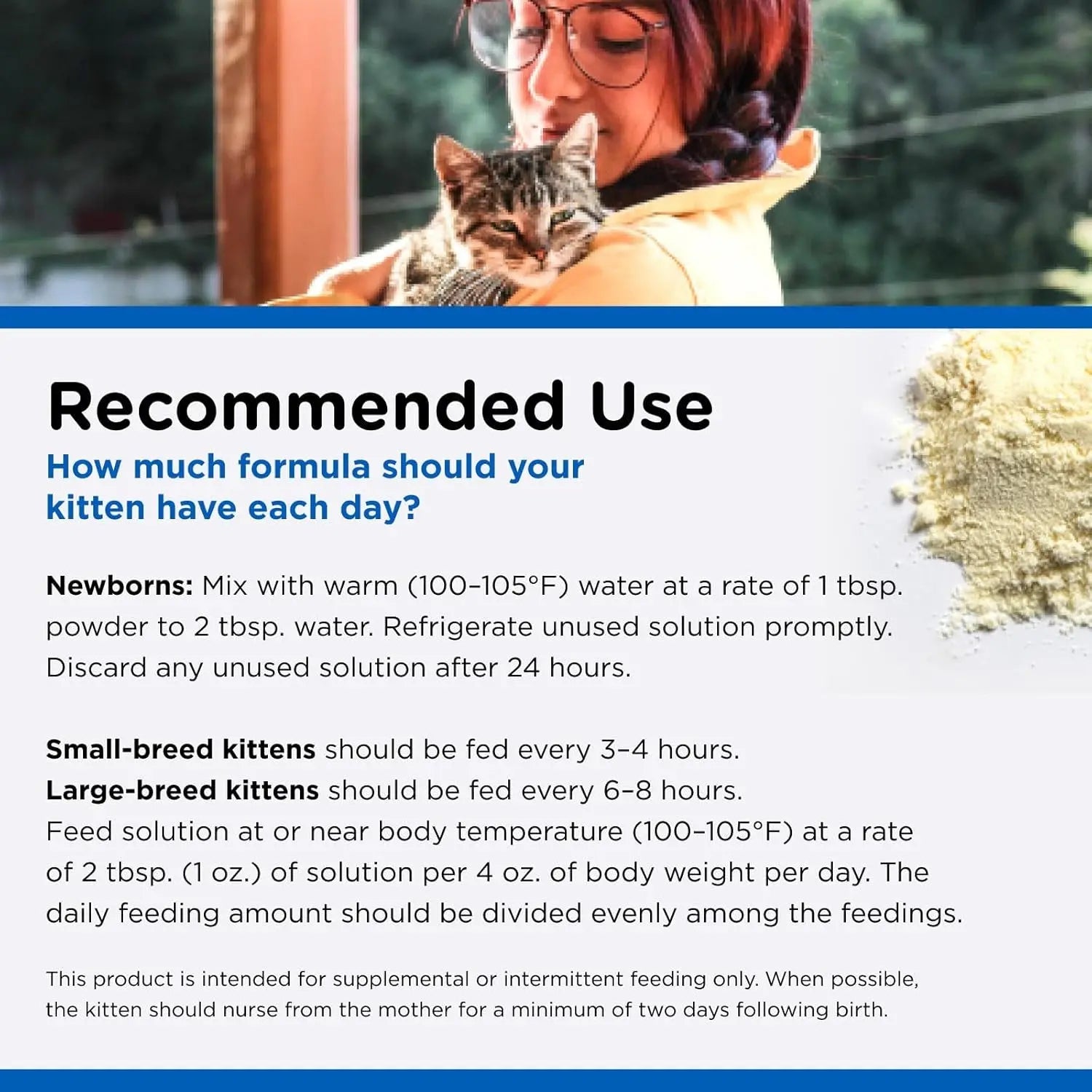 Nutri-Vet Kitten Milk Replacer Powder 12oz – Probiotic Formula Made in USA