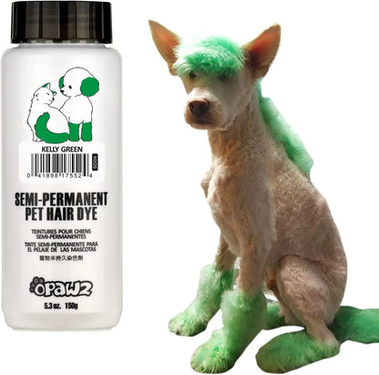 OPAWZ Semi-Permanent Pet Hair Dye – Non-Toxic Color for Dogs & Cats Kelly Green