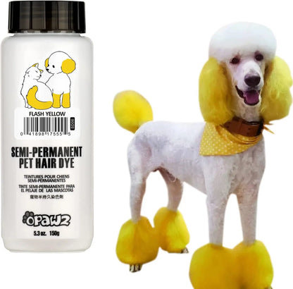 OPAWZ Semi-Permanent Pet Hair Dye – Non-Toxic Color for Dogs & Cats Flash Yellow