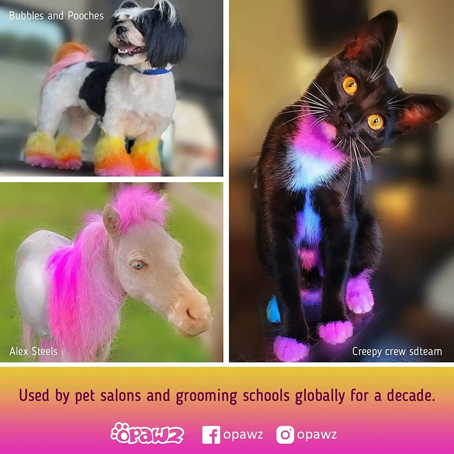 OPAWZ Semi-Permanent Pet Hair Dye – Non-Toxic Color for Dogs & Cats