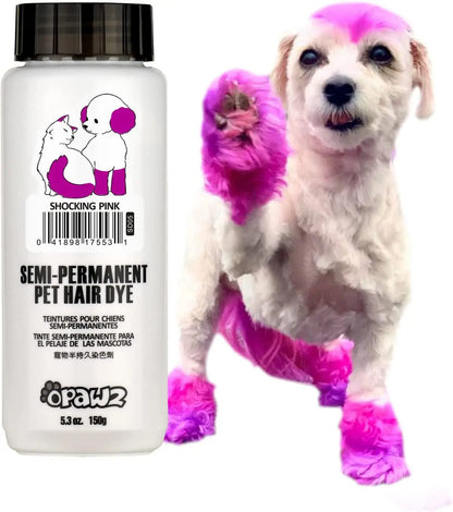 OPAWZ Semi-Permanent Pet Hair Dye – Non-Toxic Color for Dogs & Cats Shocking Pink