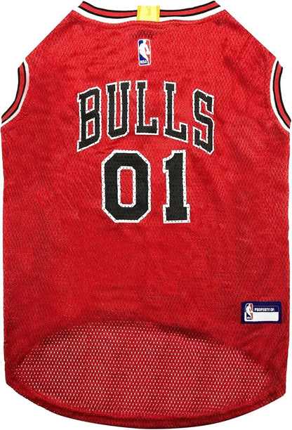 Official NBA Dog Jersey – Licensed Basketball Pet Tank for All Teams & Sizes Chicago Bulls