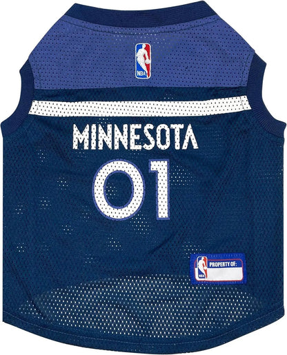 Official NBA Dog Jersey – Licensed Basketball Pet Tank for All Teams & Sizes Minnesota Timberwolves
