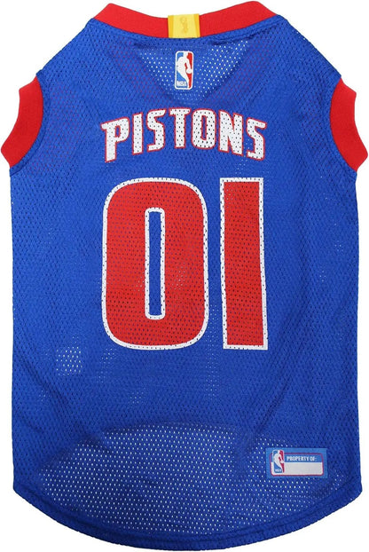 Official NBA Dog Jersey – Licensed Basketball Pet Tank for All Teams & Sizes Detroit Pistons