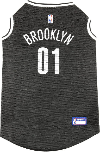 Official NBA Dog Jersey – Licensed Basketball Pet Tank for All Teams & Sizes Brooklyn Nets Medium