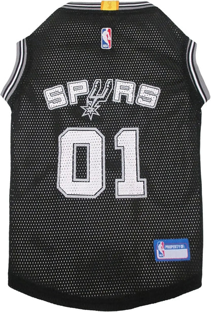 Official NBA Dog Jersey – Licensed Basketball Pet Tank for All Teams & Sizes San Antonio Spurs
