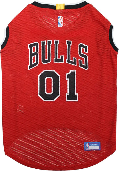Official NBA Dog Jersey – Licensed Basketball Pet Tank for All Teams & Sizes Chicago Bulls X-Large