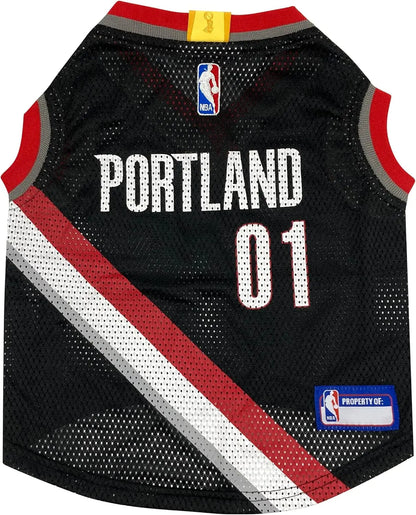 Official NBA Dog Jersey – Licensed Basketball Pet Tank for All Teams & Sizes Portland Trailblazers