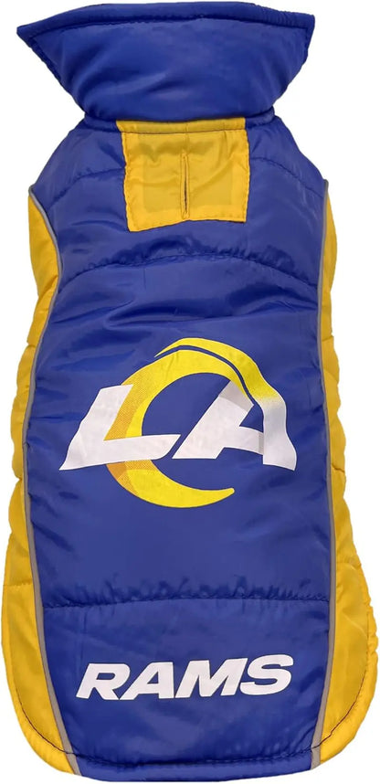 Official NFL Dog & Cat Puffer Vest (All Teams) – Waterproof & Warm Winter Coat