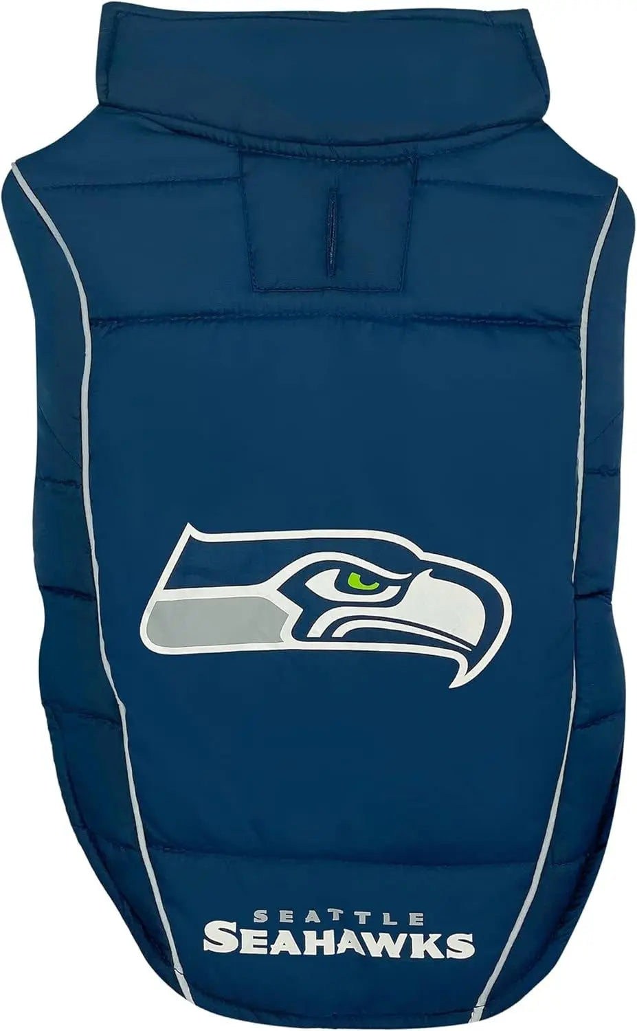 Official NFL Dog & Cat Puffer Vest (All Teams) – Waterproof & Warm Winter Coat Seattle Seahawks Medium