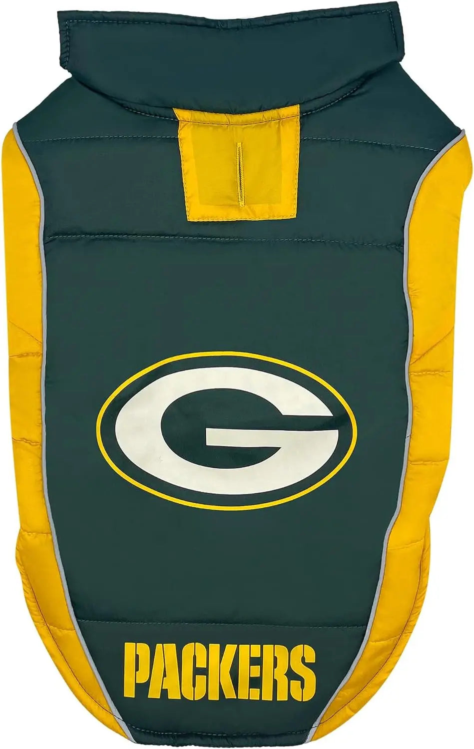 Official NFL Dog & Cat Puffer Vest (All Teams) – Waterproof & Warm Winter Coat Green Bay Packers Small