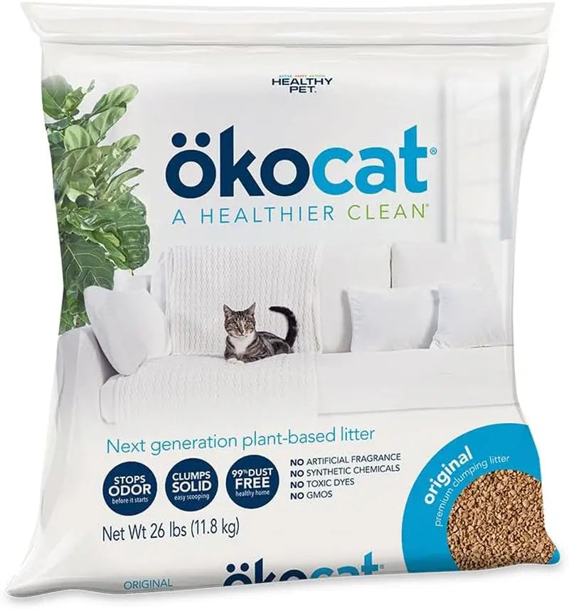 Ökocat Wood Clumping Unscented Cat Litter 26 lb XL Natural Dust-Free