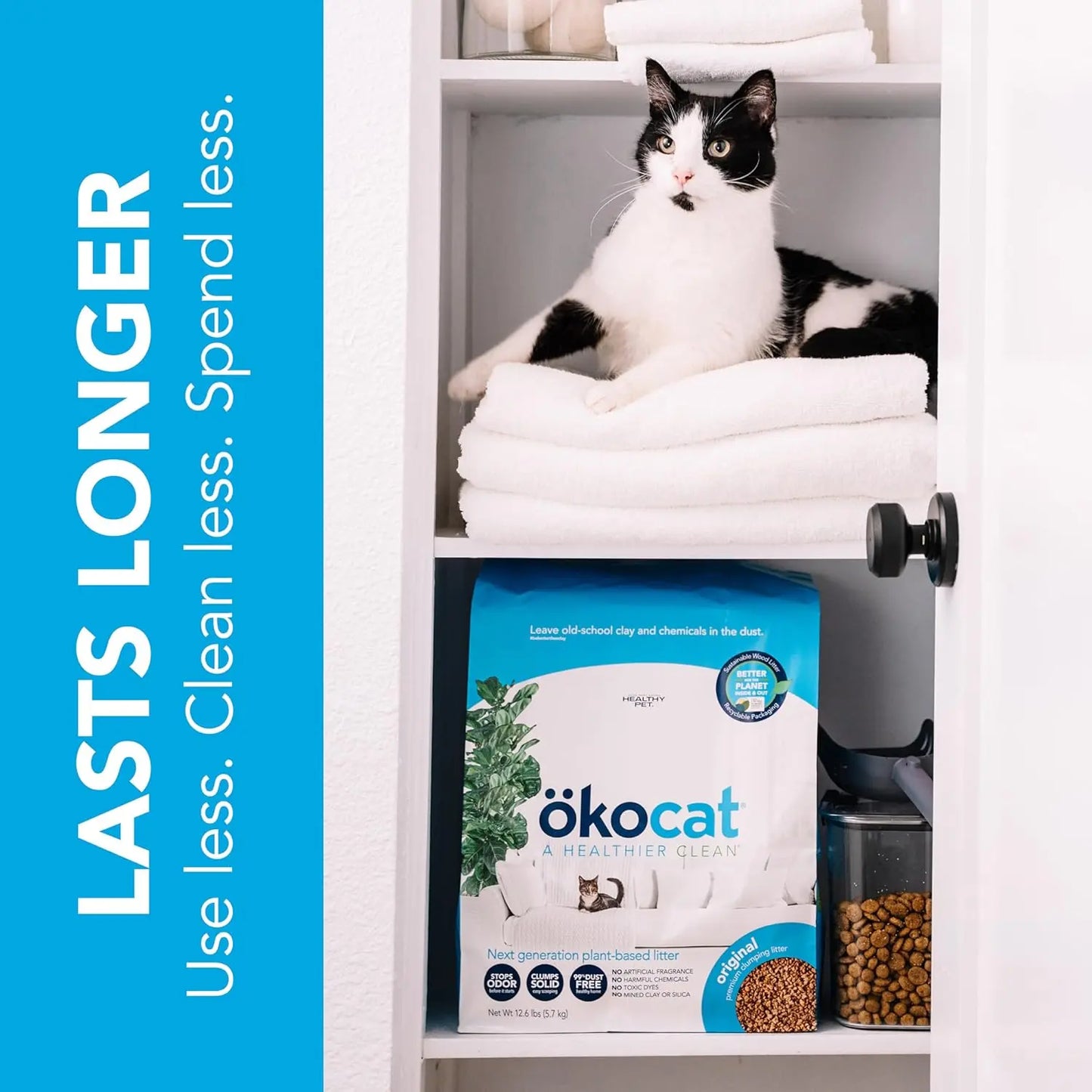 Ökocat Wood Clumping Unscented Cat Litter 26 lb XL Natural Dust-Free
