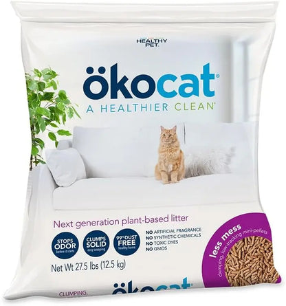 Ökocat Wood Clumping Unscented Cat Litter 26 lb XL Natural Dust-Free Less Mess Xl