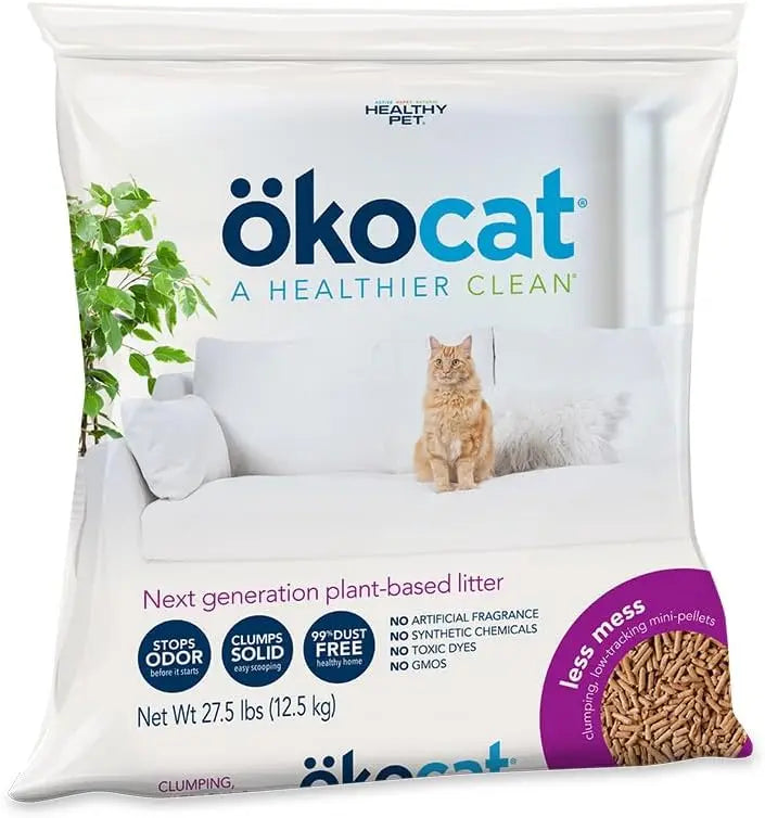 Ökocat Wood Clumping Unscented Cat Litter 26 lb XL Natural Dust-Free Less Mess Xl