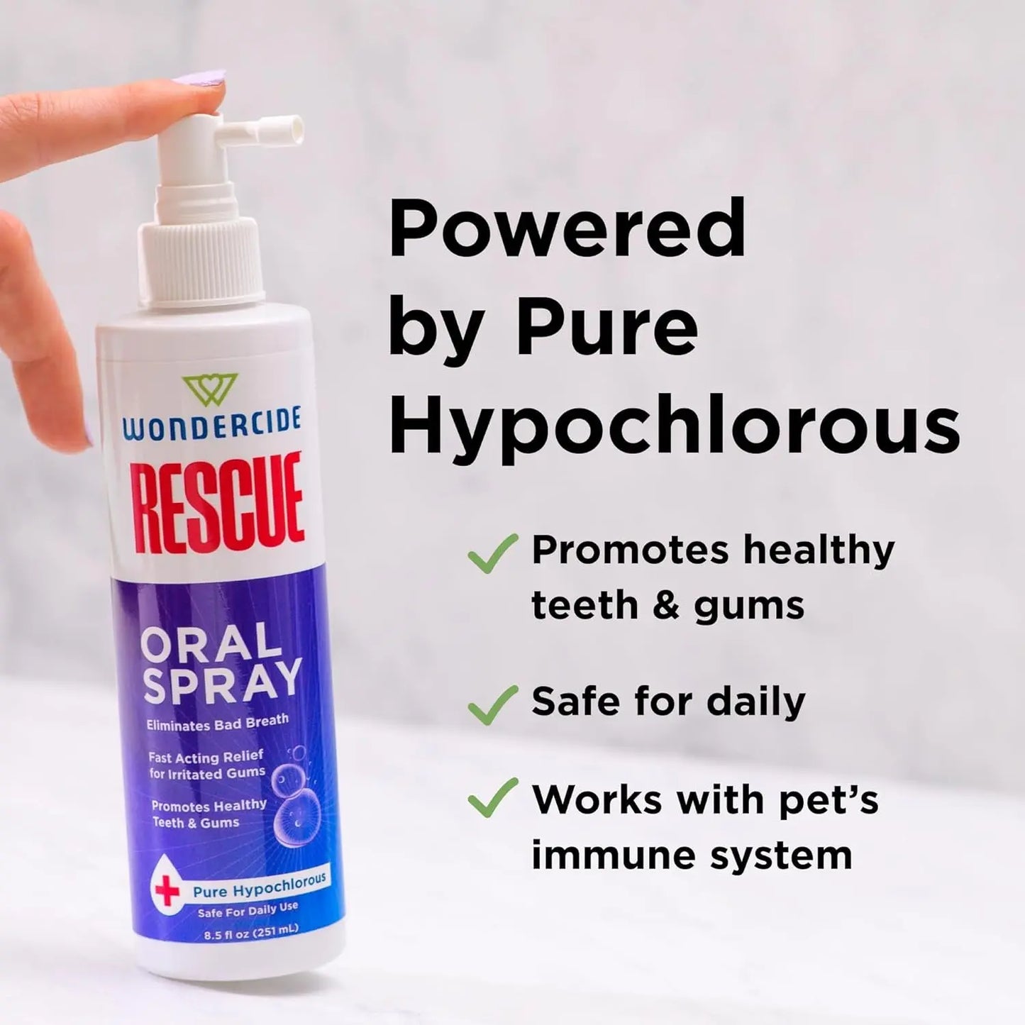 Oral Spray Dogs & Cats Breath & Gum Care 8.5oz with Pure Hypochlorous – 8.5 Oz