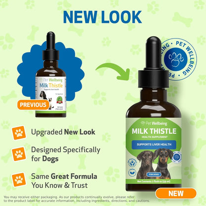 Organic Milk Thistle for Dogs 2oz – Vet Formulated Liver Support, Detox