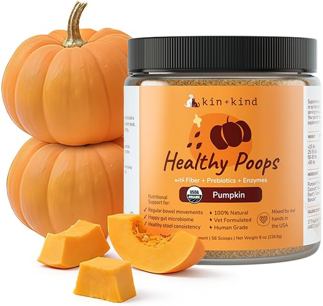 Organic Pumpkin Powder Dogs Cats Digestive Probiotic Fiber Support 8oz 8 Oz (Large)