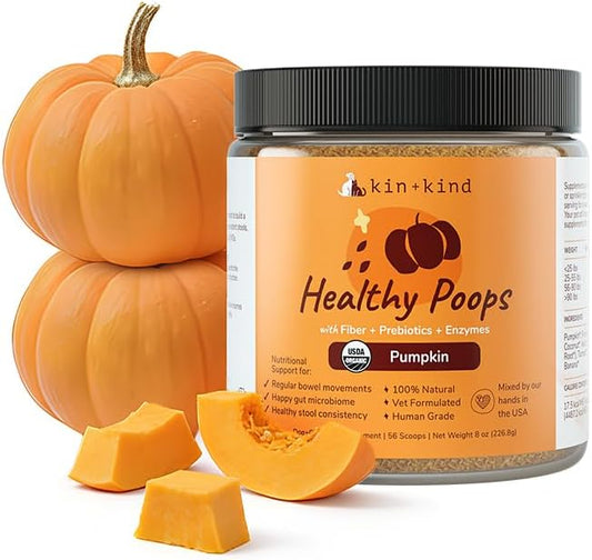 Organic Pumpkin Powder Dogs Cats Digestive Probiotic Fiber Support 8oz 8 Oz (Large)