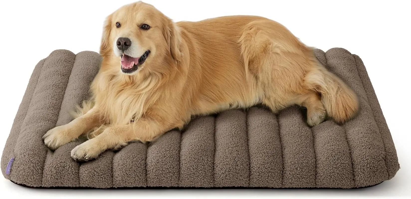 Orthopedic Dog Bed for Large Dogs | Waterproof Plush Mat w/ Washable Cover Brown 44"L X 32"W X 4"Th