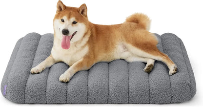 Orthopedic Dog Bed for Large Dogs | Waterproof Plush Mat w/ Washable Cover Grey 30"L X 20"W X 4"Th