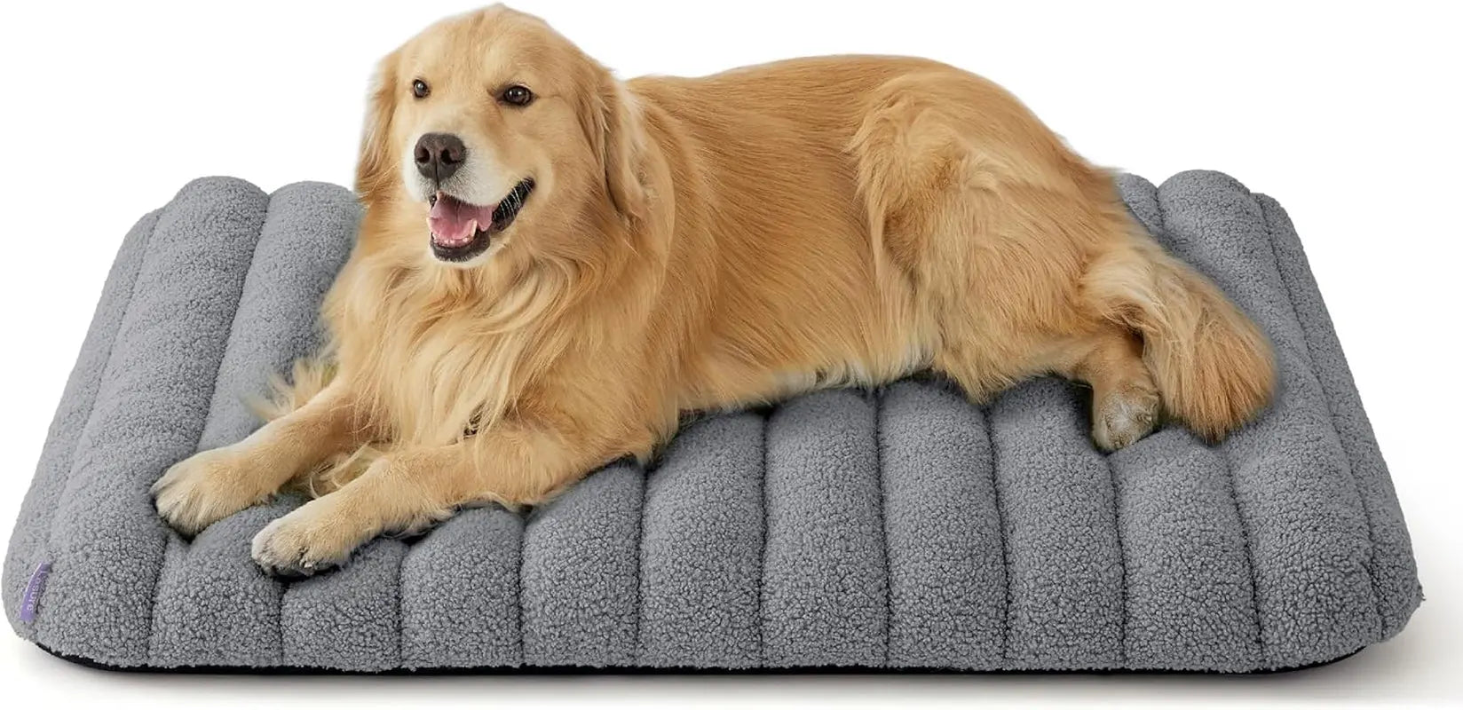Orthopedic Dog Bed for Large Dogs | Waterproof Plush Mat w/ Washable Cover Grey 44"L X 32"W X 4"Th