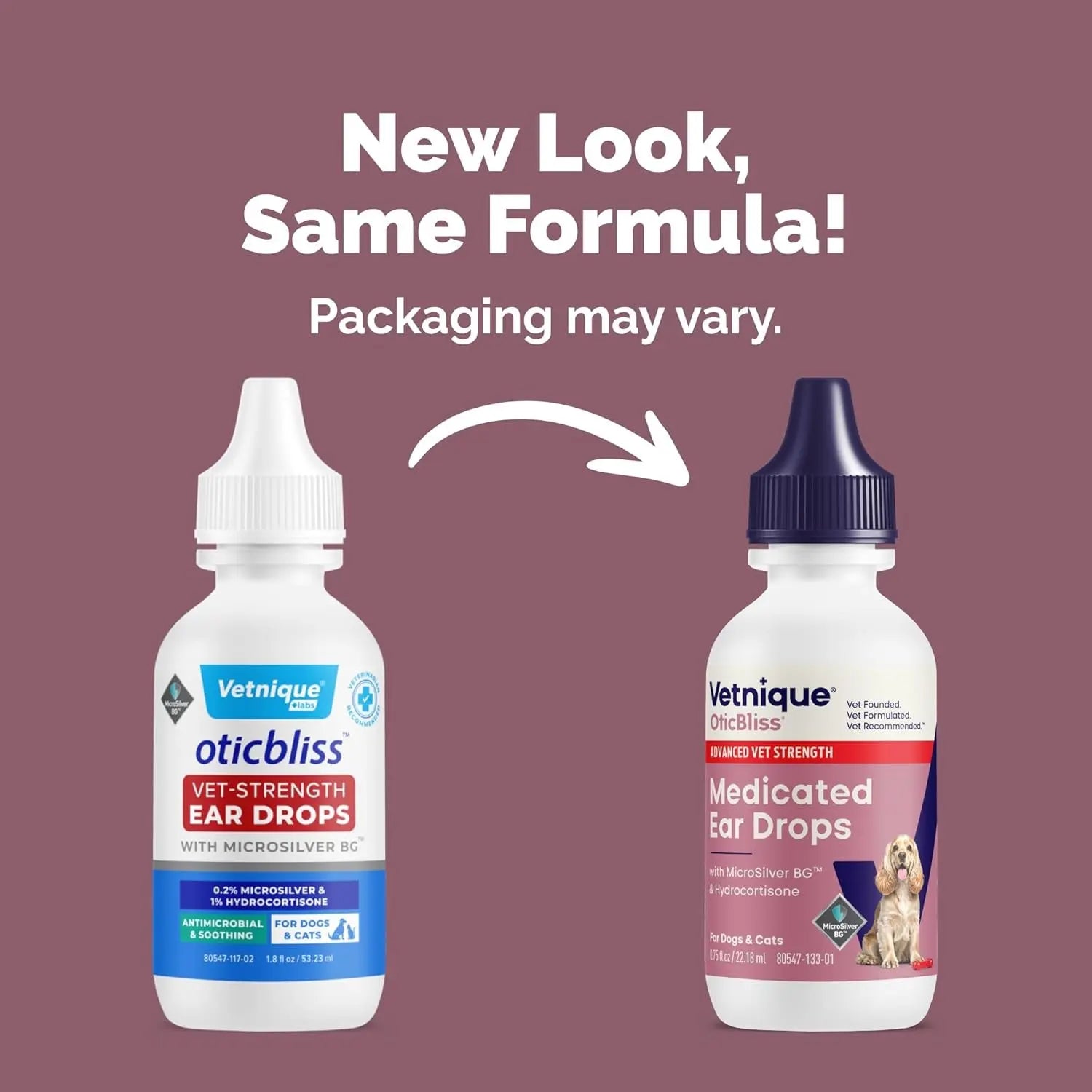 Oticbliss Cat & Dog Ear Infection Drops – MicroSilver & Hydrocortisone Relief