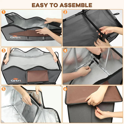 Heated Outdoor Cat House Waterproof Insulated Winter Shelter w/ Heating Pad 20"